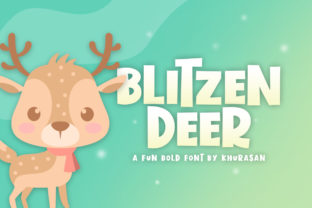 Blitzen Deer: A Cheerful Winter Display Font for Branding
