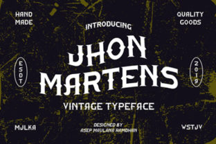 Jhon Martens Font: A Vintage Display Typeface for Branding